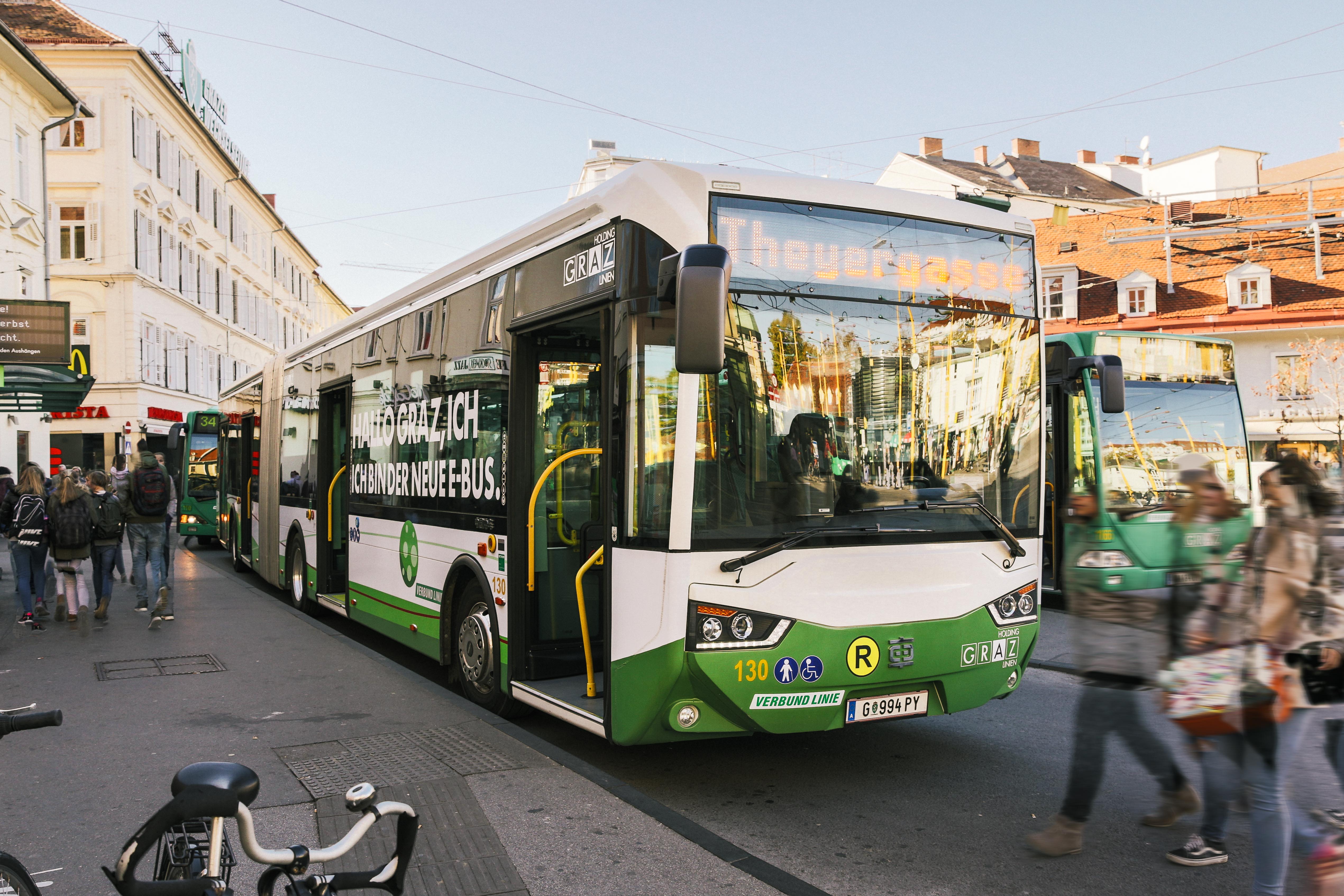 CRRC Fahrgastbetrieb E-Bus Graz